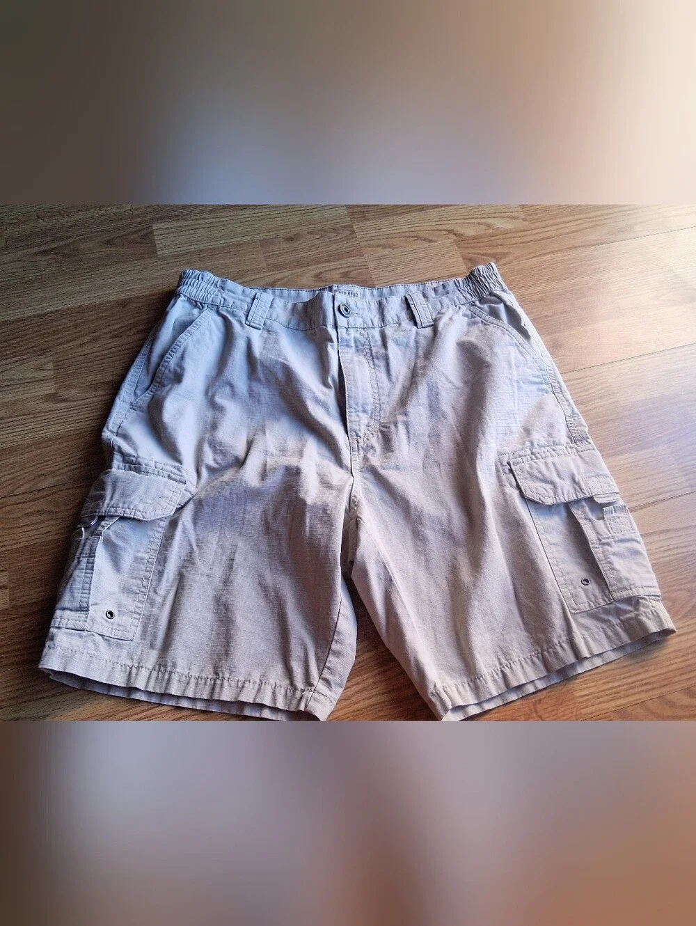 Red Head Mens Khaki Cargo Shorts, Gently Used Sz 36